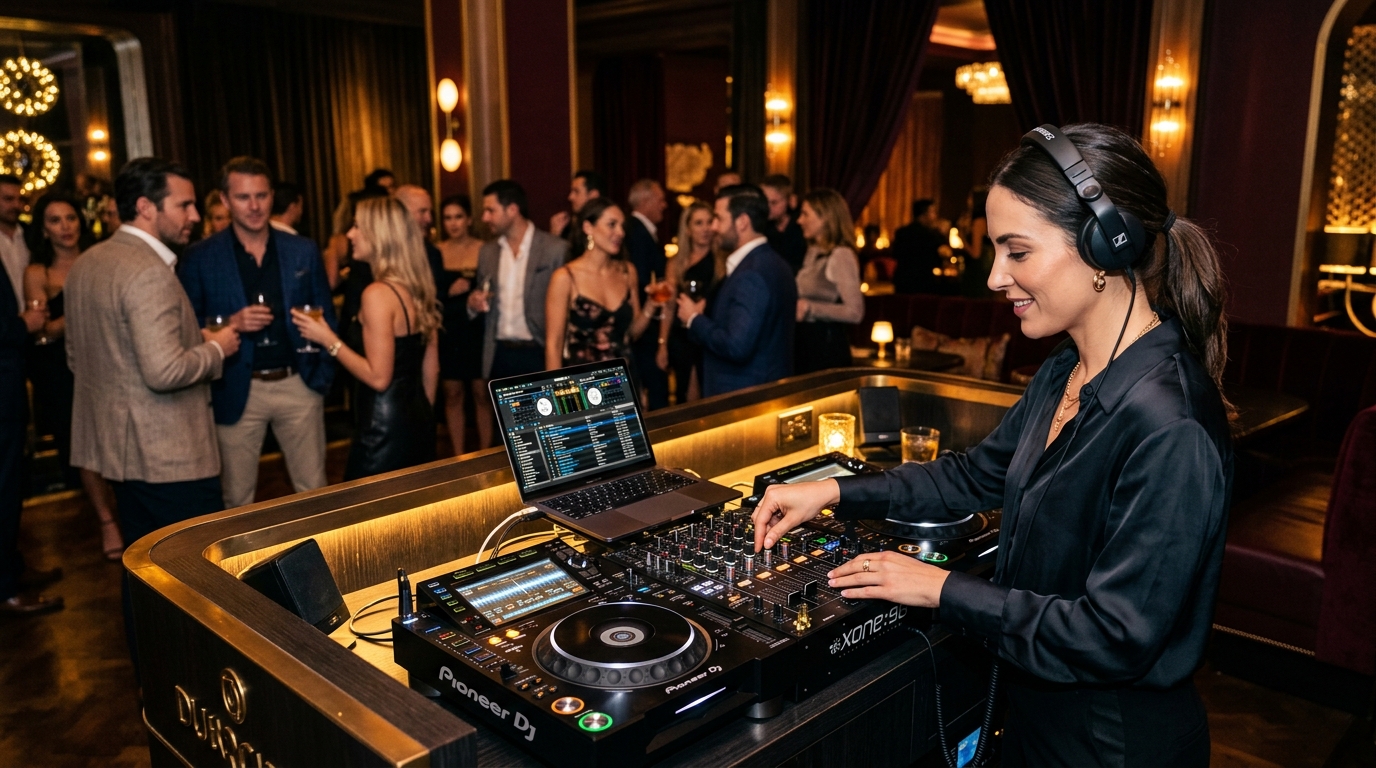 DJ a keverőpultnál